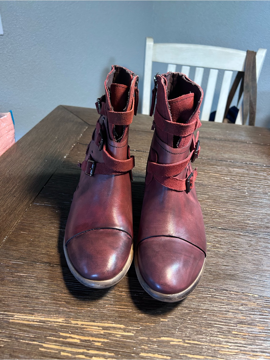 Bed Stu Roan Jag Bordo Heeled Booties Size 6.5 — image 4 of 8